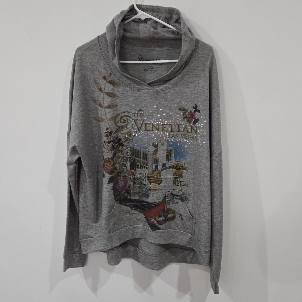 The Venetian Las Vegas Sz 2XL Gray Hoodie